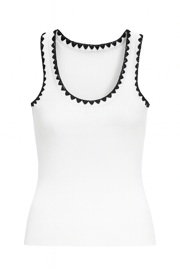 Top Rib Black & White Contrast