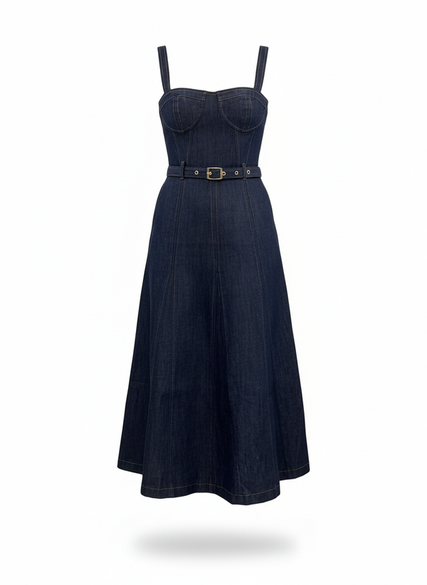 Vestido Denim Belted