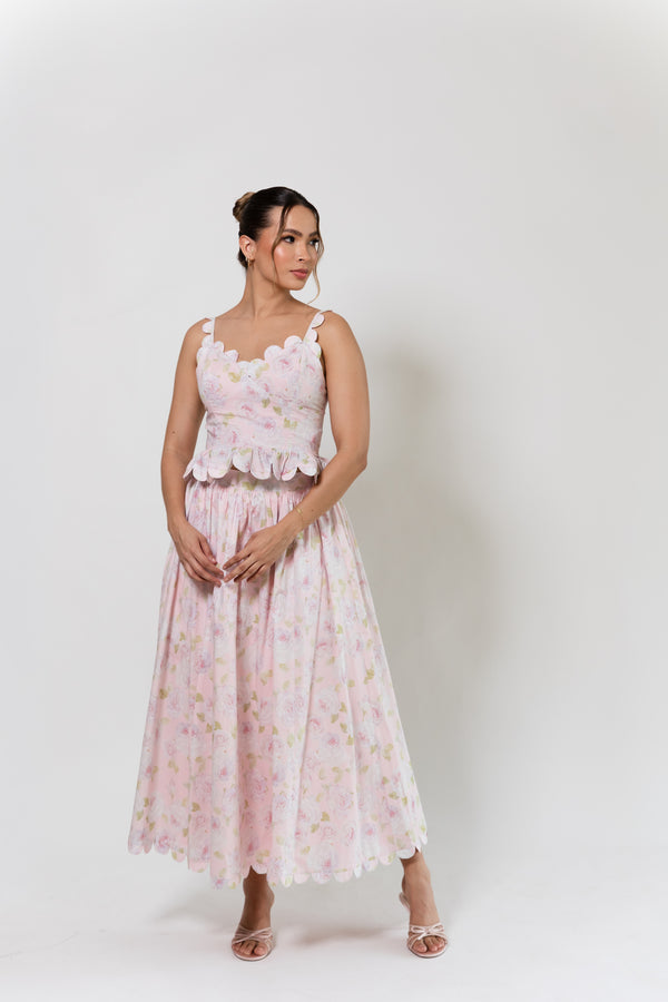 Set falda y blusa estampado